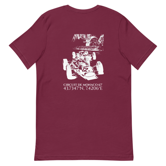 Circuit de Monaco 1967 Tee - Maroon